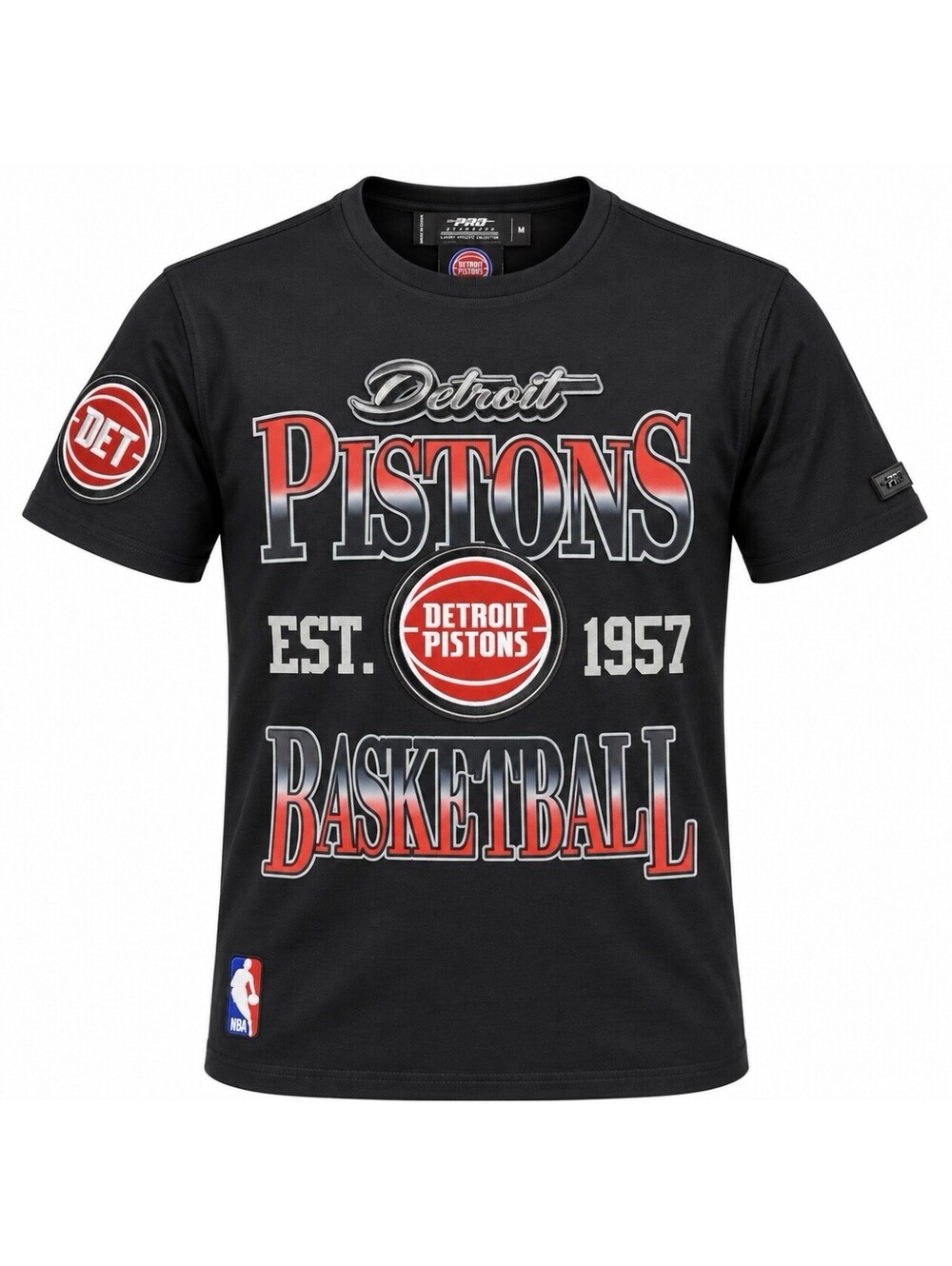 Pro Standard Detroit Pistons T-Shirt Men’s Medium Black NBA Basketball Graphic